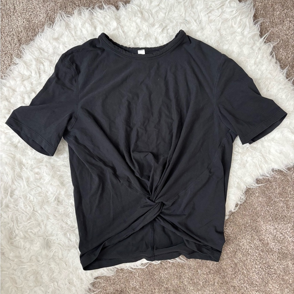 Lululemon Black Tie Knot Short-sleeve Shirt